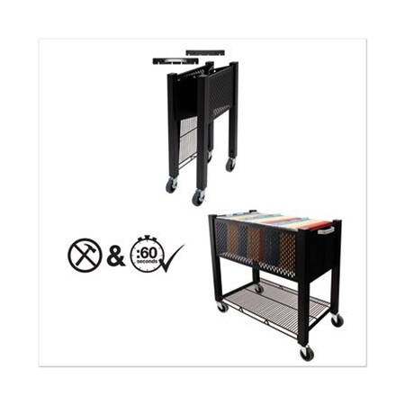 Advantus Vertiflex, INSTACART FILE CART, 14.25W X 28.5D X 27.75H, BLACK VF53000